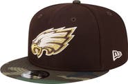 New Era Men's New Era Dark Brown Philadelphia Eagles Burnt Wood Camo 9FIFTY Snapback Hat