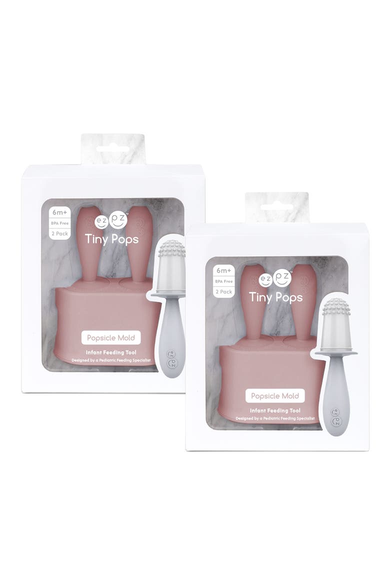 Tiny Pops 2-Pack Silicone Ice Pop Molds, Alternate, color, BLUSH