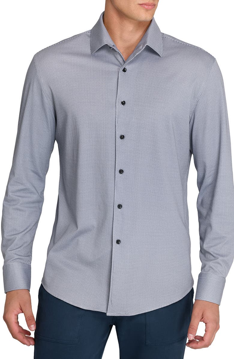 Brooklyn Brigade Geo Print Knit Long Sleeve Basic, Main, color, White/Black