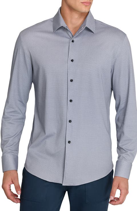 Geo Print Knit Long Sleeve Basic