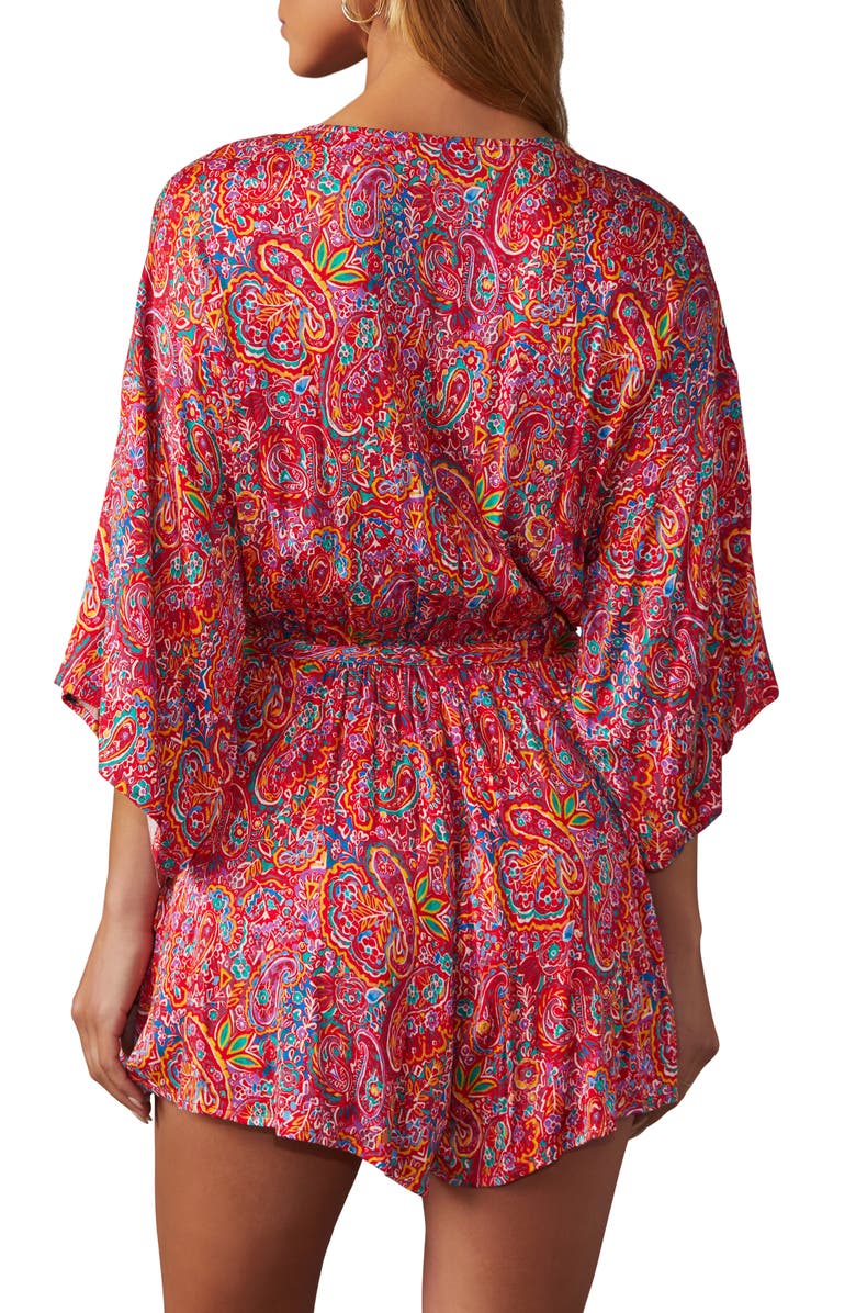 VICI Collection Halona Print Tie Waist Romper, Alternate, color,