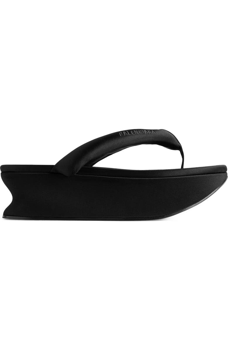Balenciaga Gaeta Platform Sandal, Main, color, Black