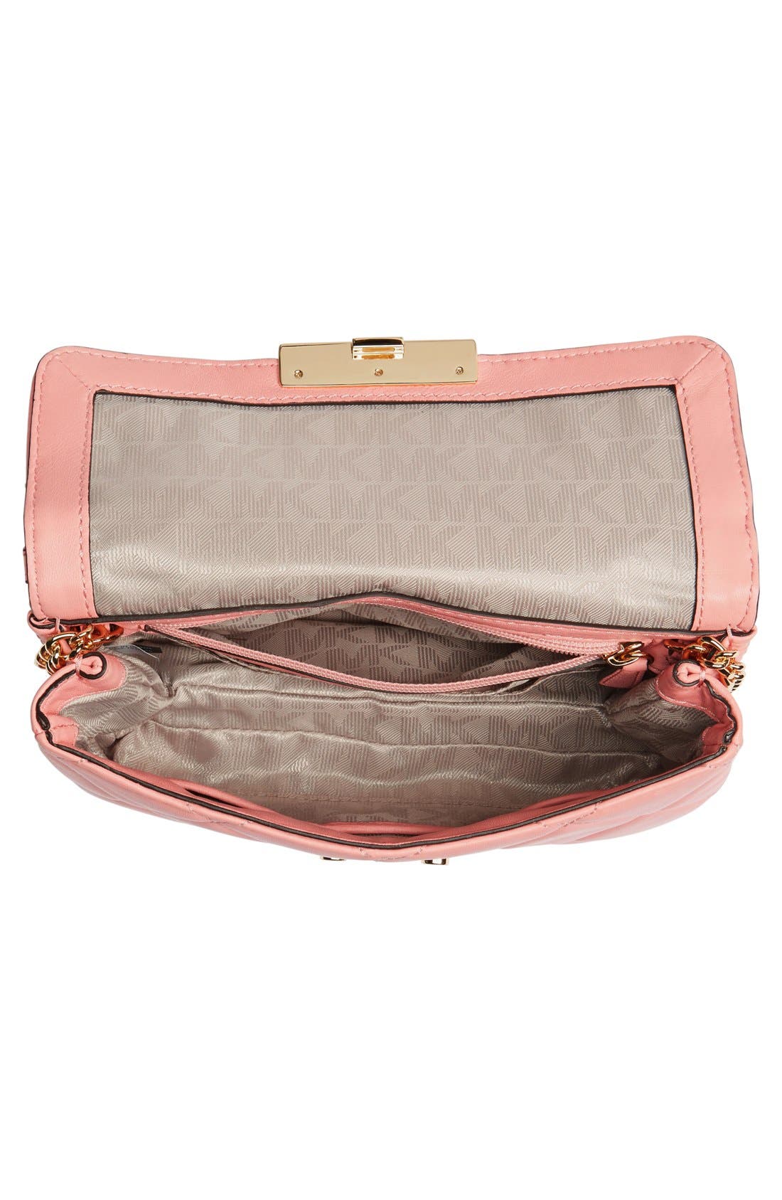 'Small Sloan' Lambskin Leather Crossbody Bag, Alternate, color, PALE PINK/ GOLD