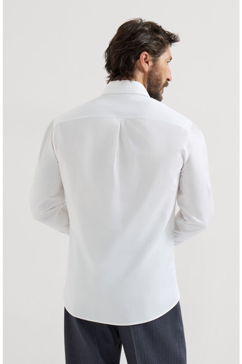 Spread collar shirt, Alternate, color, White