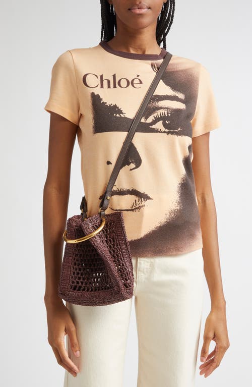 Chloé Mini Summer Banana Raffia Tote