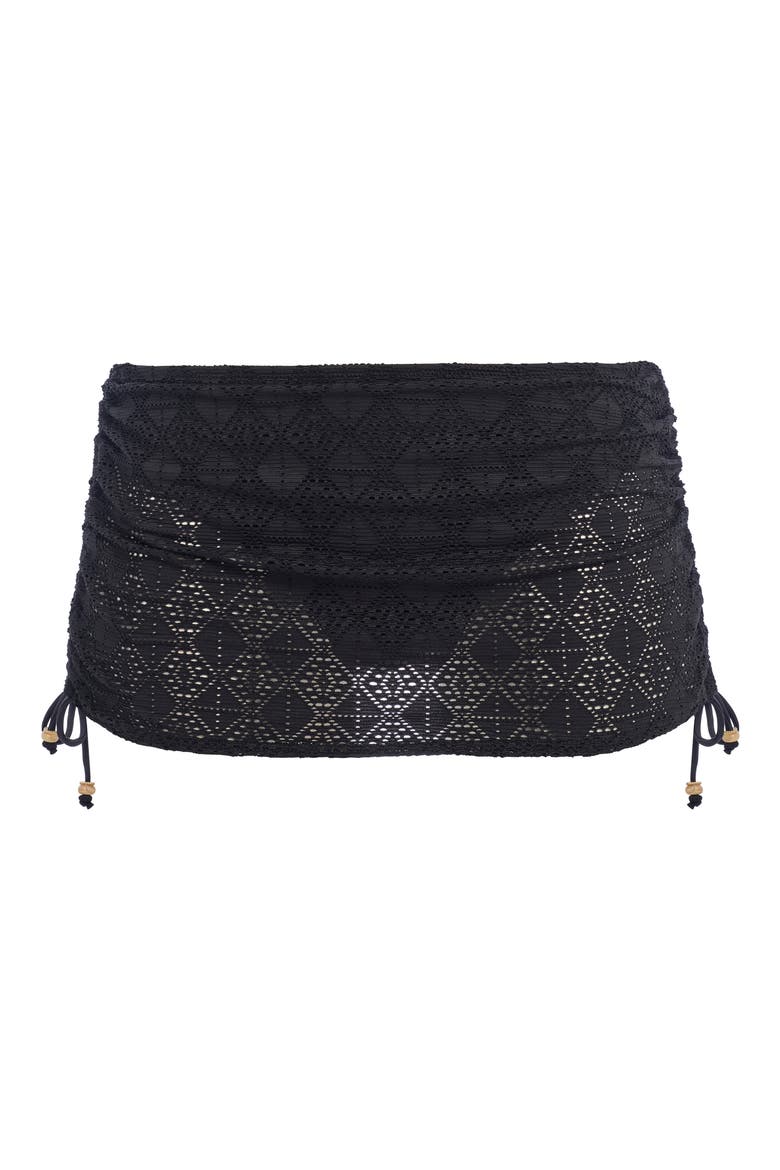 Nomad Nights Skirted Bikini Bottoms, Alternate, color, BLACK