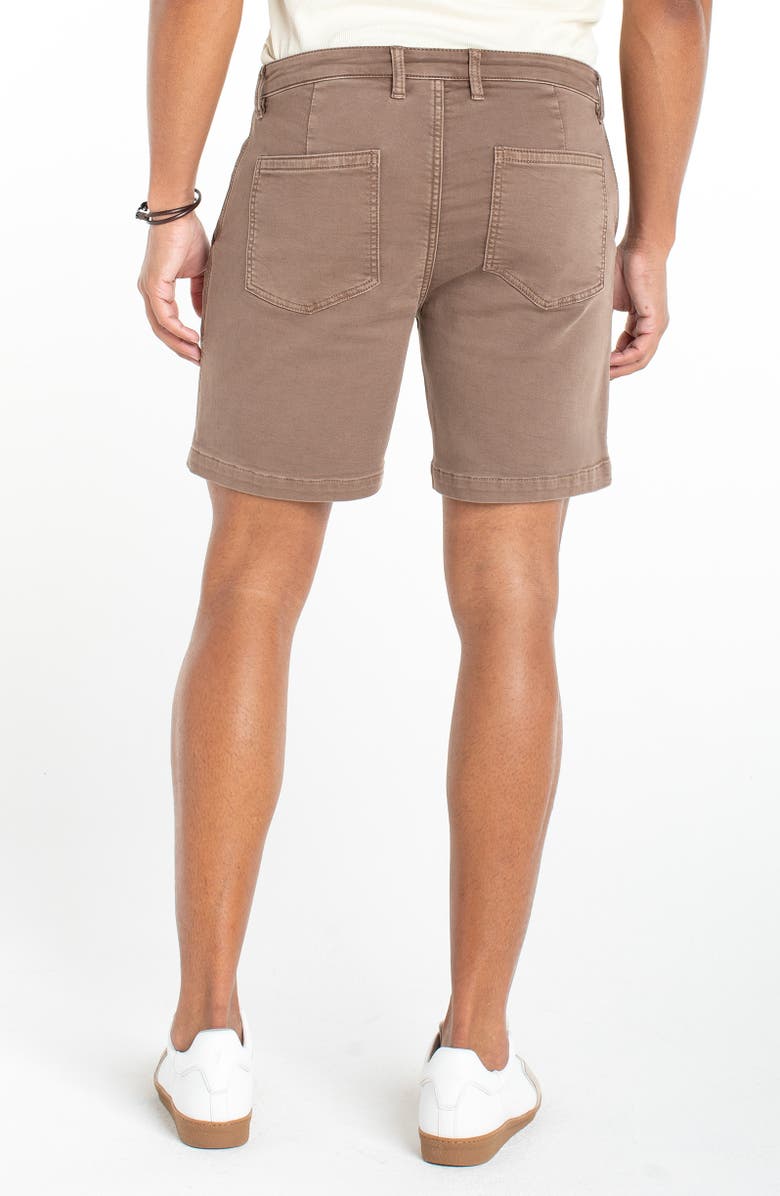 Liverpool Los Angeles 8-Inch Flat Front Knit Twill Shorts, Alternate, color, Pine Bark