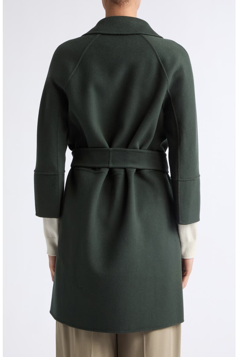 Arona Belted Virgin Wool Wrap Coat, Alternate, color, EMERALD