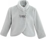 Tulleen Bow Collar Plush Coat