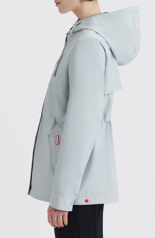 Hunter Abbey Short Rubberized Rain Jacket In Gray