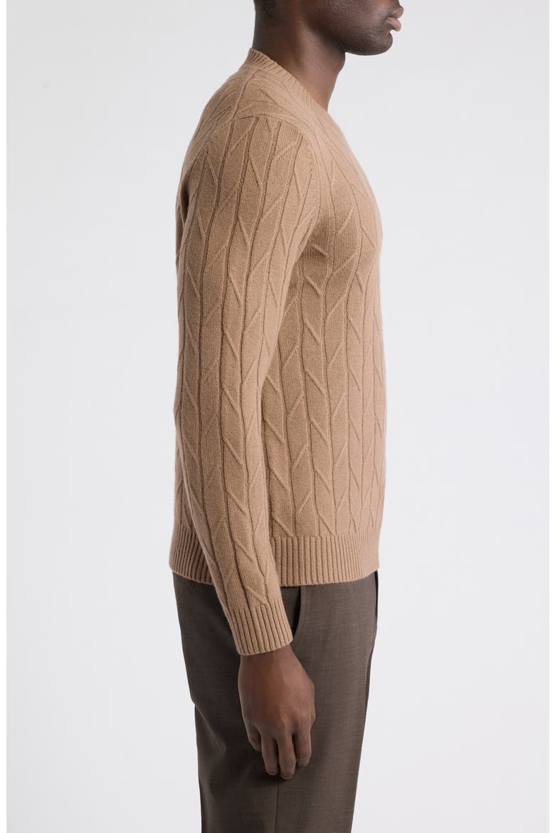 Leyton Rib Wool Sweater, Alternate, color, CAMEL BROWN
