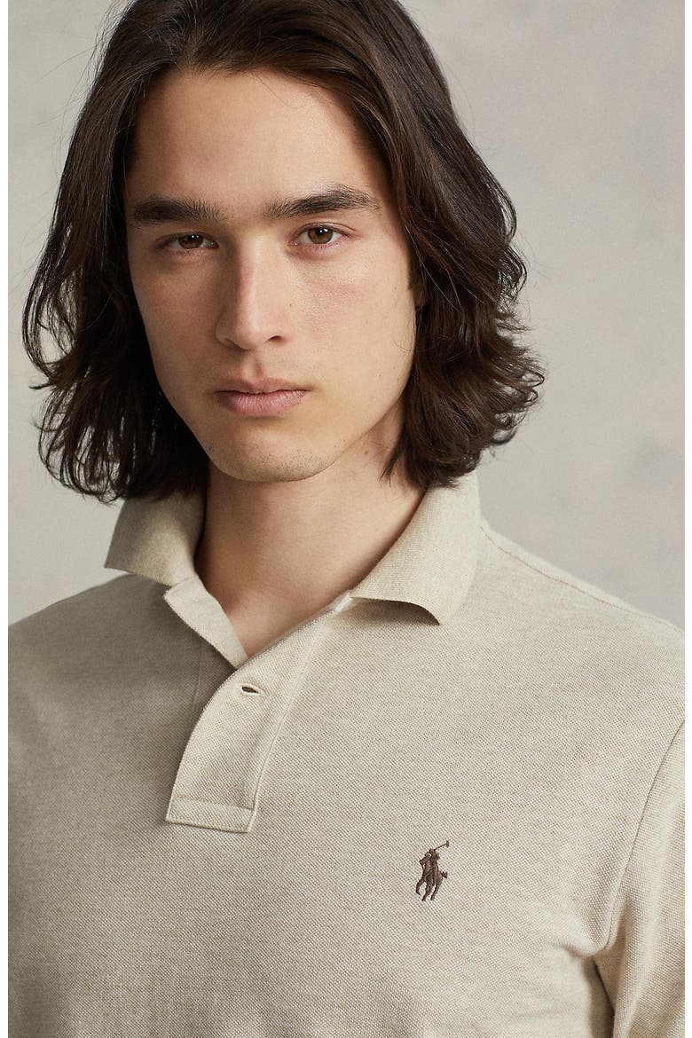 Cotton Piqué Polo, Alternate, color, EXPEDITION DUNE HEATHER/ C8888