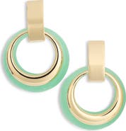 NATASHA Resin Hoop Ring Drop Earrings