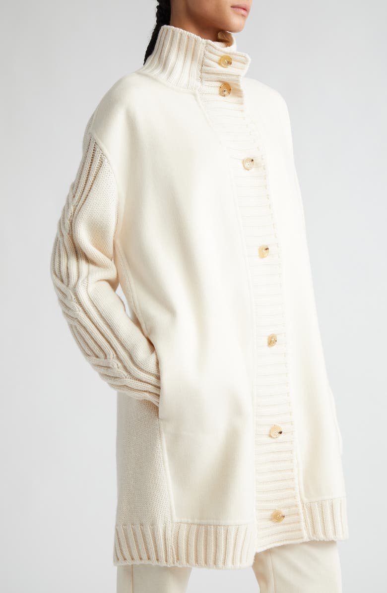 Max Mara Alcazar Wool & Cashmere Cardigan, Alternate, color, 