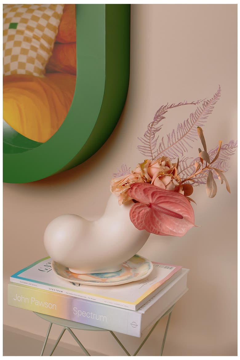 Kirby Ceramic Vase, Alternate, color, CURLY