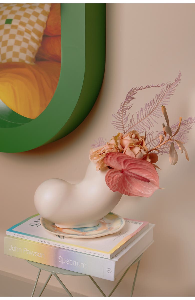 Areaware Kirby Ceramic Vase, Alternate, color, Curly