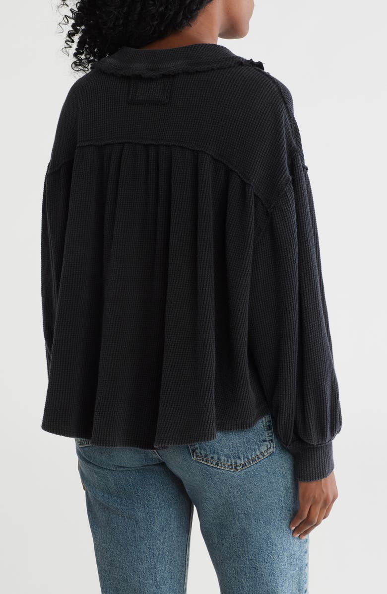 Free People Queen of Hearts Thermal Henley Top, Alternate, color,