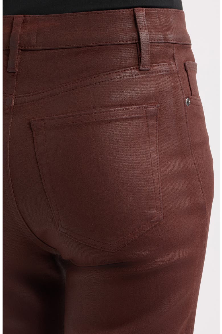 Le Sleek High Waist Ankle Straight Leg Jeans, Alternate, color, CURRANT COATED