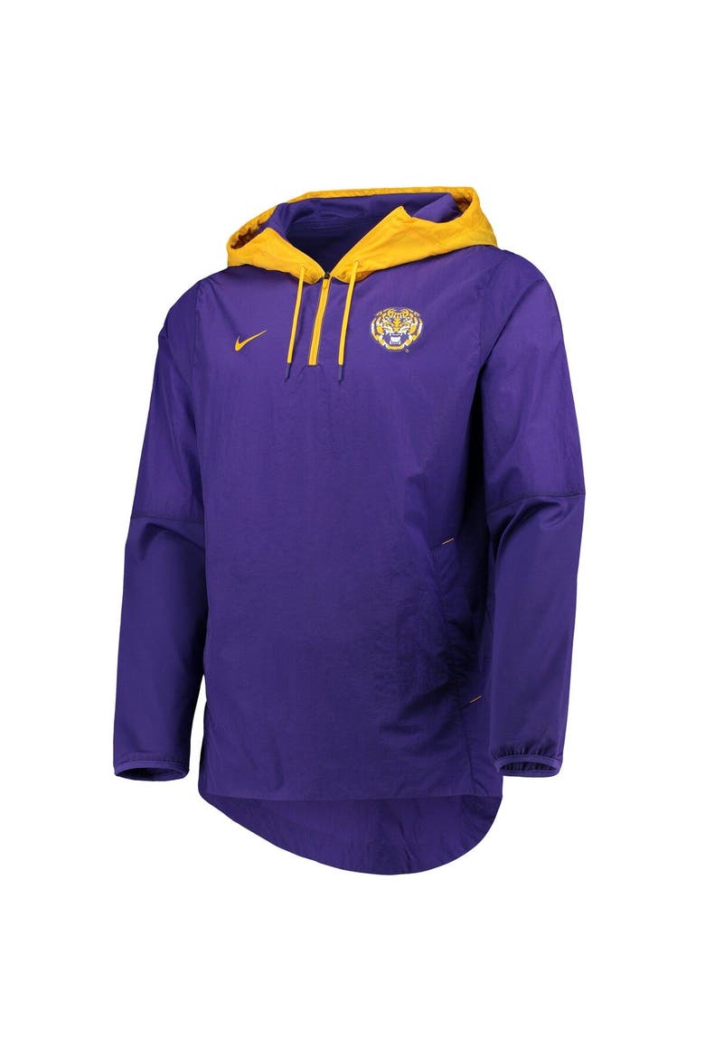 Men's Nike Purple/Gold LSU Tigers Player Quarter-Zip Jacket, Alternate, color, Purple