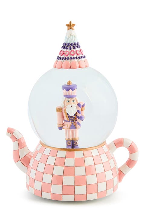 Rosy Check Teacup Snow Globe