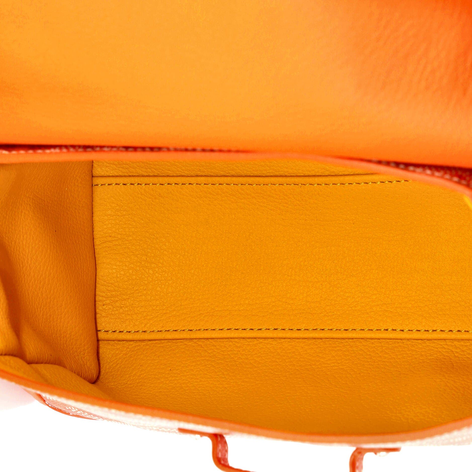 Pre-Owned Goyard Saigon Top Handle Bag Coated Canvas with Leather Mini, Alternate, color, Orange