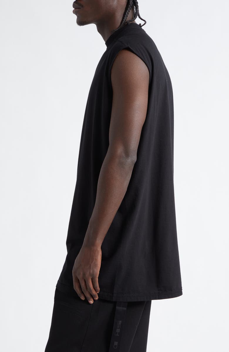 Rick Owens DRKSHDW Tarp T Longline Sleeveless T-Shirt, Alternate, color, Black
