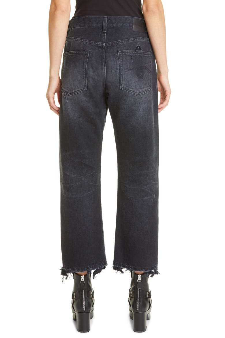 Distressed Boyfriend Jeans, Alternate, color, JAKE BLACK