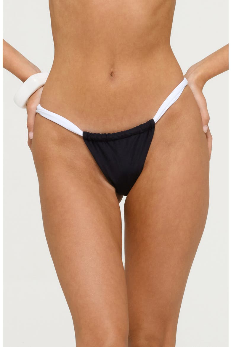 Romana Contrast Bikini Bottoms, Main, color, BLACK