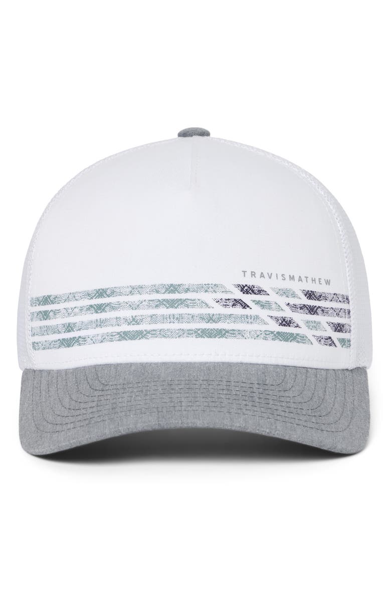 TravisMathew First Access Snapback Baseball Hat, Alternate, color, White