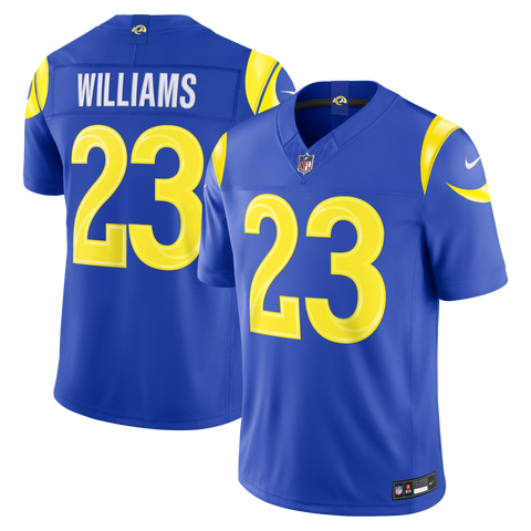 Men's Nike Kyren Williams Royal Los Angeles Rams Team Vapor F.U.S.E. Stitched Limited Jersey