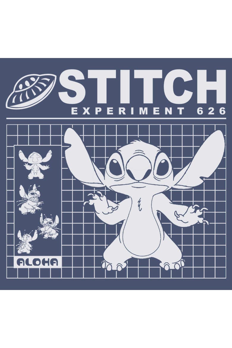 Men's Lilo & Stitch Experiment 626 Graph  Graphic T-Shirt, Alternate, color, Navy Blue