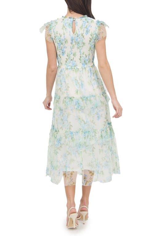 BLU PEPPER BLU PEPPER FLORAL SMOCKED MAXI DRESS 