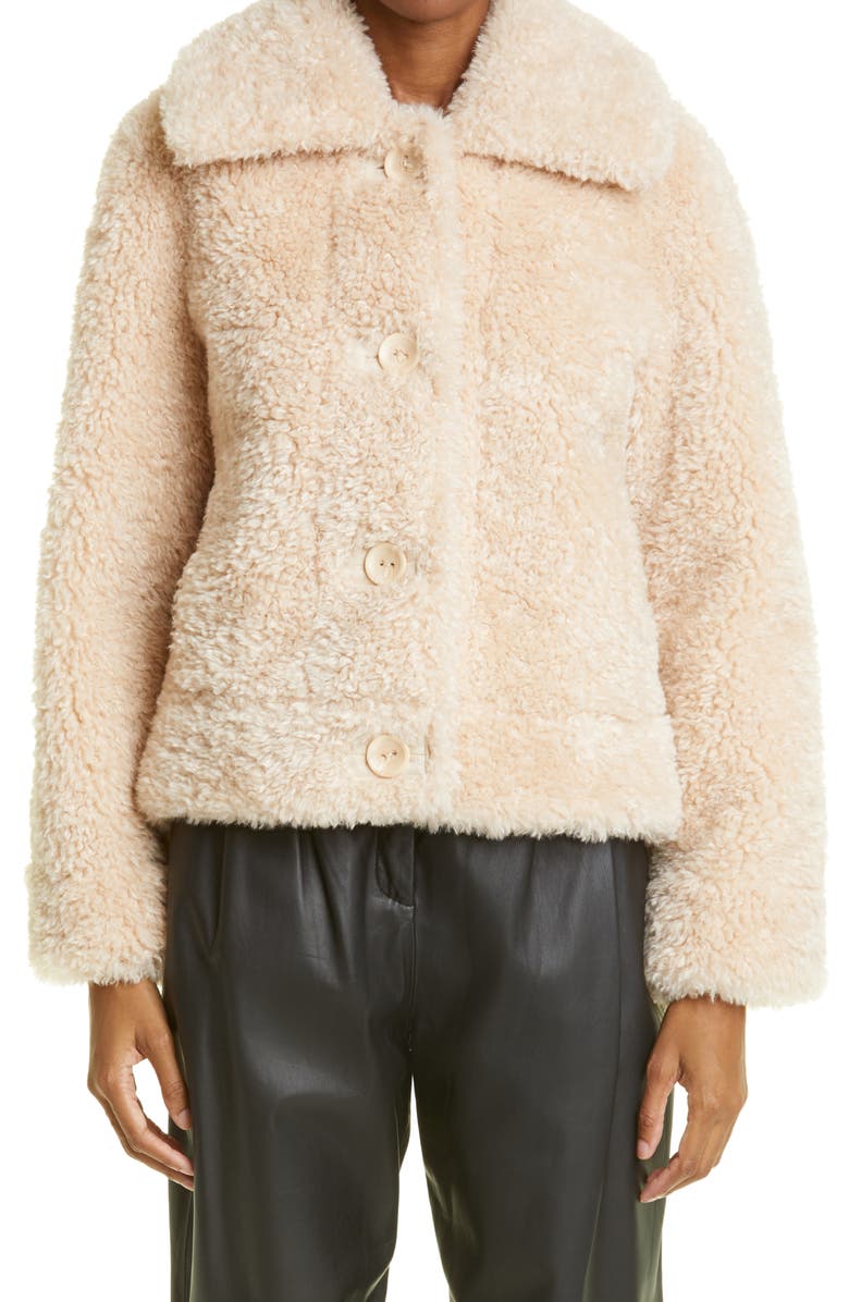 Stand Studio Melina Faux Shearling Jacket, Main, color, 