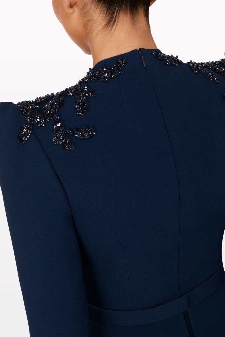Night Flowering Sequin-Embellished V-neck Maxi Dress, Alternate, color, Blackthorne Blue