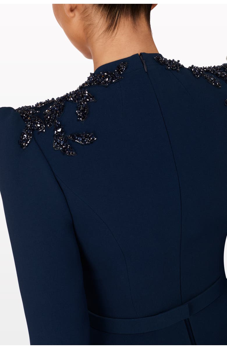 Jenny Packham Night Flowering Sequin-Embellished V-neck Maxi Dress, Alternate, color, Blackthorne Blue