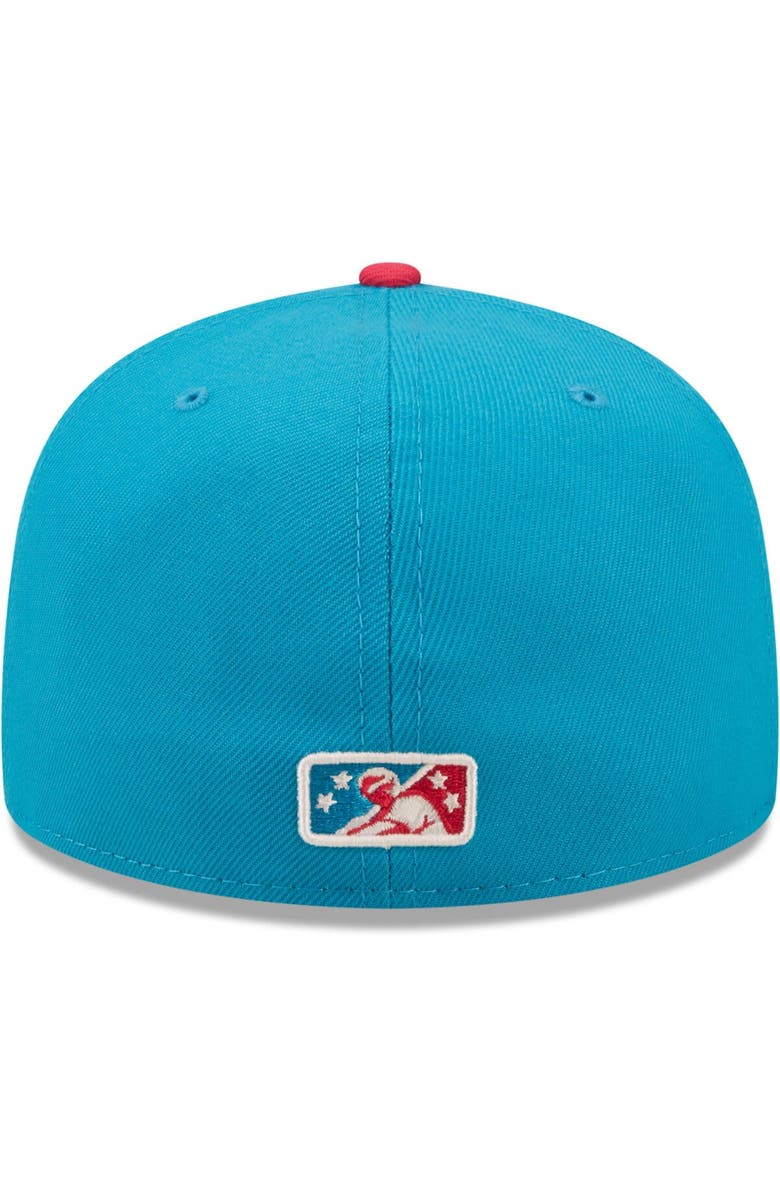 New Era Men's New Era Aqua/Black Pepinillos Picantes del Norte Copa De La Diversion 59FIFTY Fitted Hat, Alternate, color, 