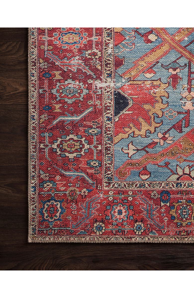 LOLOI Loren Rug - Blue/Red, Alternate, color, Blue / Red