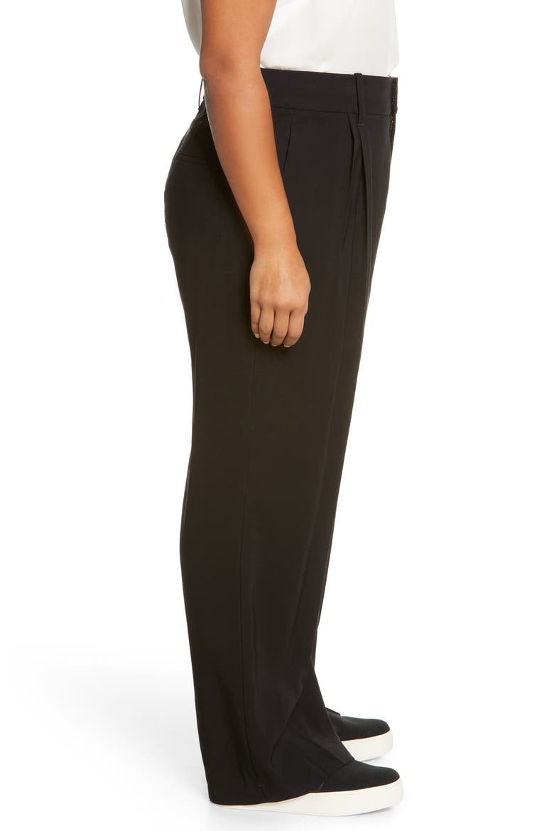 Pleat High Waist Pants, Alternate, color, BLACK