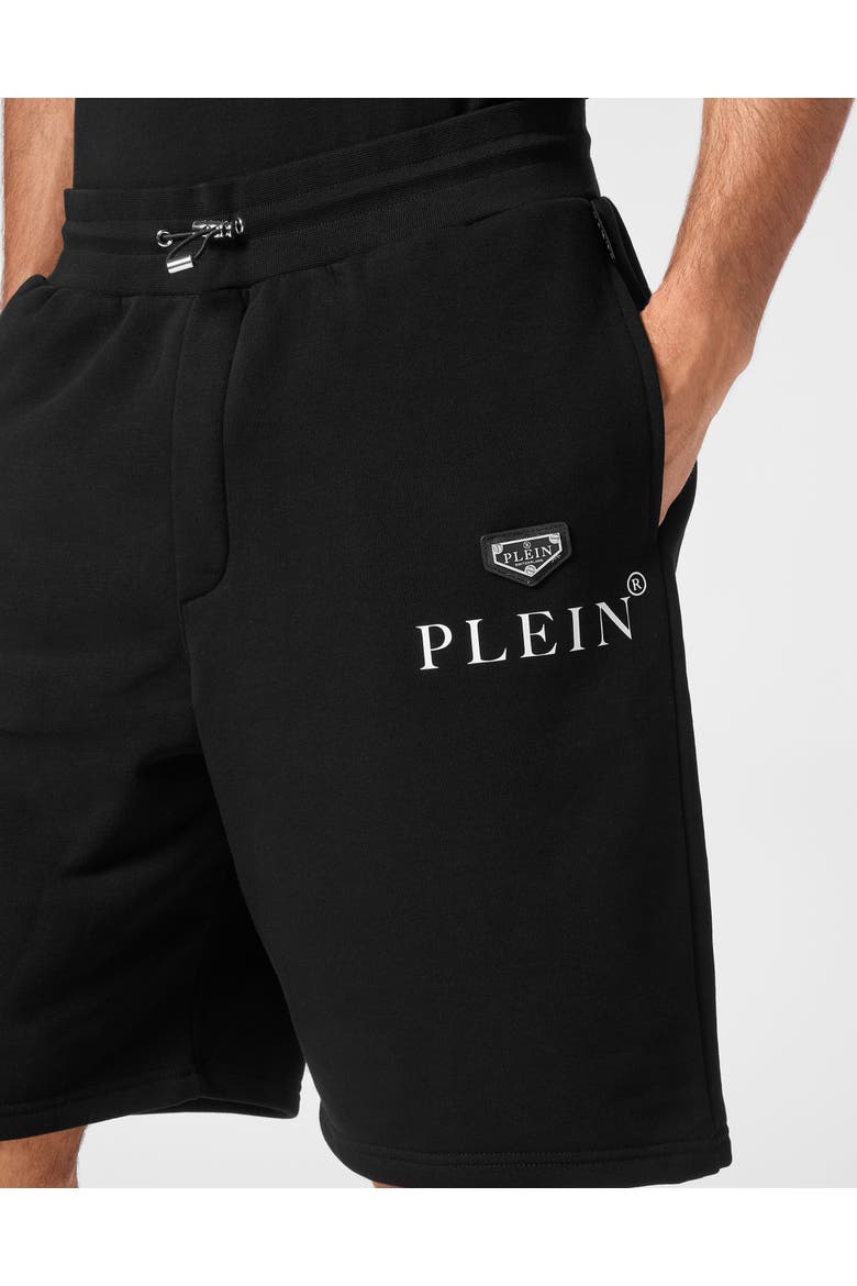 Jogging Shorts Nickel Placket Men, Alternate, color, black
