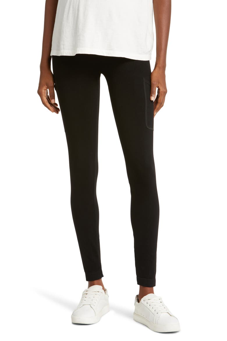 Cradle Your Bump Maternity Leggings, Main, color, BLACK