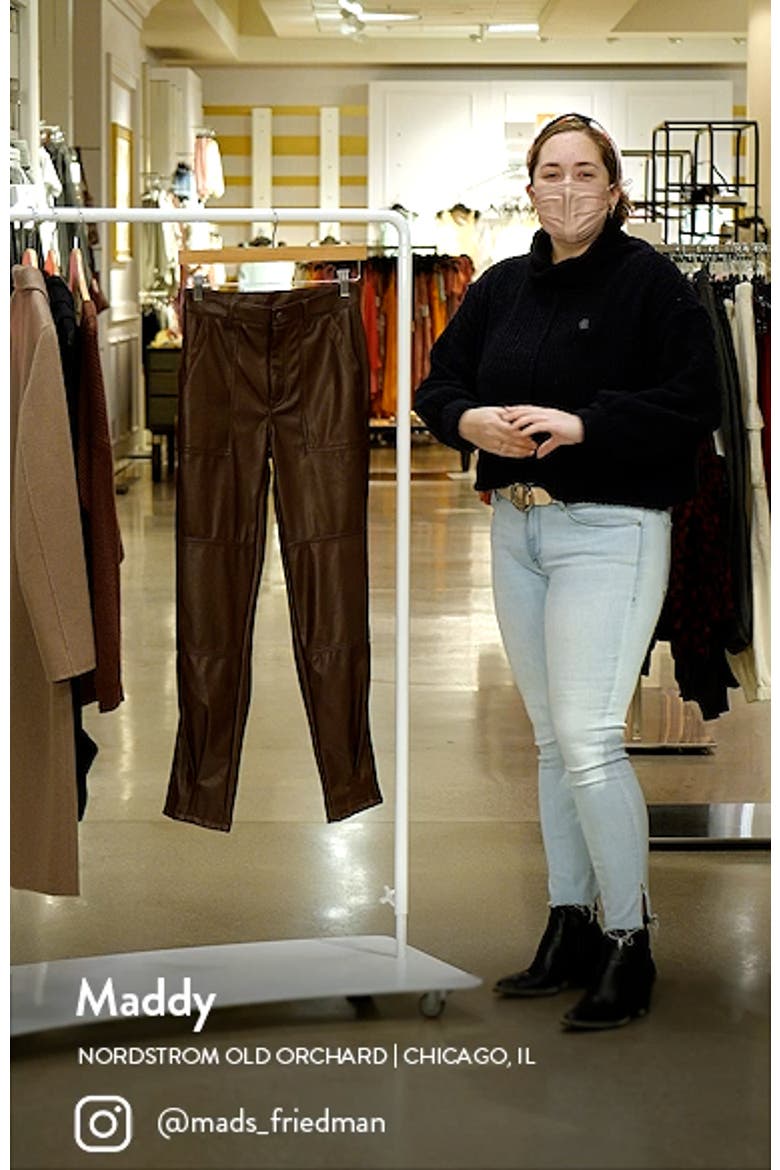 Tapered Leg Faux Leather Pants video