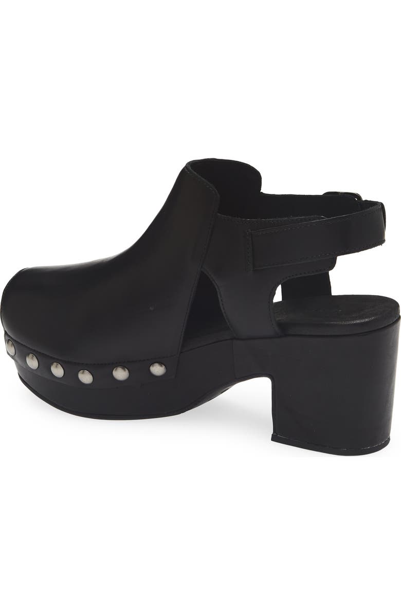 Chocolat Blu Galla Slingback Peep Toe Platform Clog, Alternate, color, Black Leather