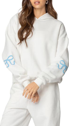 EDIKTED Bonney Bow Oversize Hoodie | Nordstrom