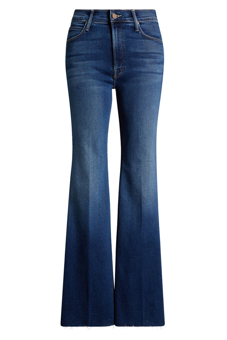 The Lil Doozy Fray Hem Flare Jeans, Alternate, color, SCORCHIN HOT