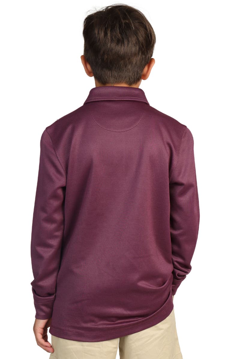 TailorByrd Kids' Long Sleeve Polo, Alternate, color, Purple