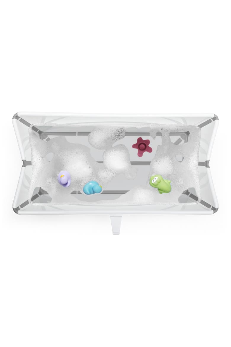 Flexi Bath® Foldable Baby Bath Tub with Temperature Plug & Infant Insert, Alternate, color, WHITE