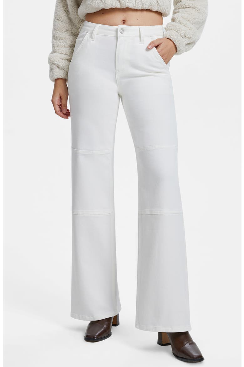 Eva High Waist Wide Leg Jeans, Main, color, WHITE