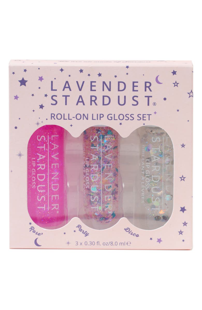 Lavender Stardust Roll-On Lip Gloss Set $16 Value, Alternate, color, Multi