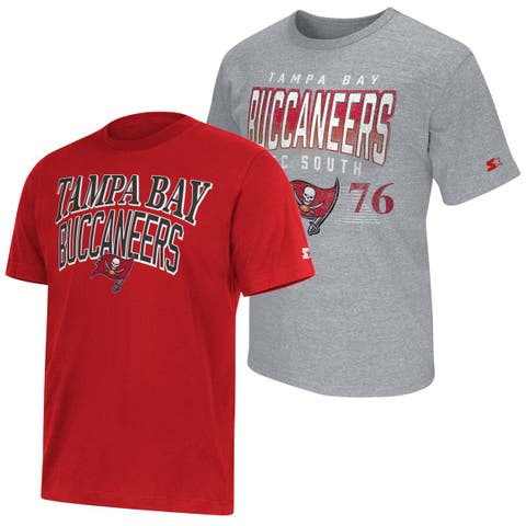 Men's Starter  Red/Heather Gray Tampa Bay Buccaneers Two-Pack Logo T-Shirt Set