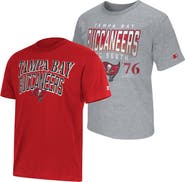STARTER Men's Starter Red/Heather Gray Tampa Bay Buccaneers Two-Pack Logo T-Shirt Set